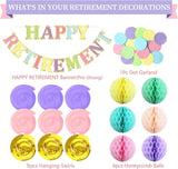 Retirement Party Decorations Kit for Women 17 Piece Elegant Pastel