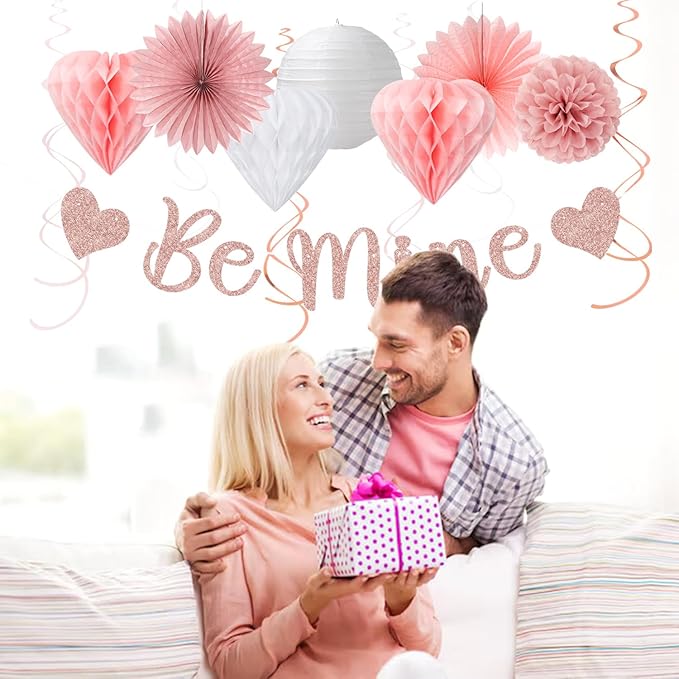 Blush Light Pink Valentines Day Galentines Party Decorations 22pcs