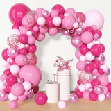 Amandir 153 Pcs Pink Balloon Arch Garland Kit, Different Sizes 18 12