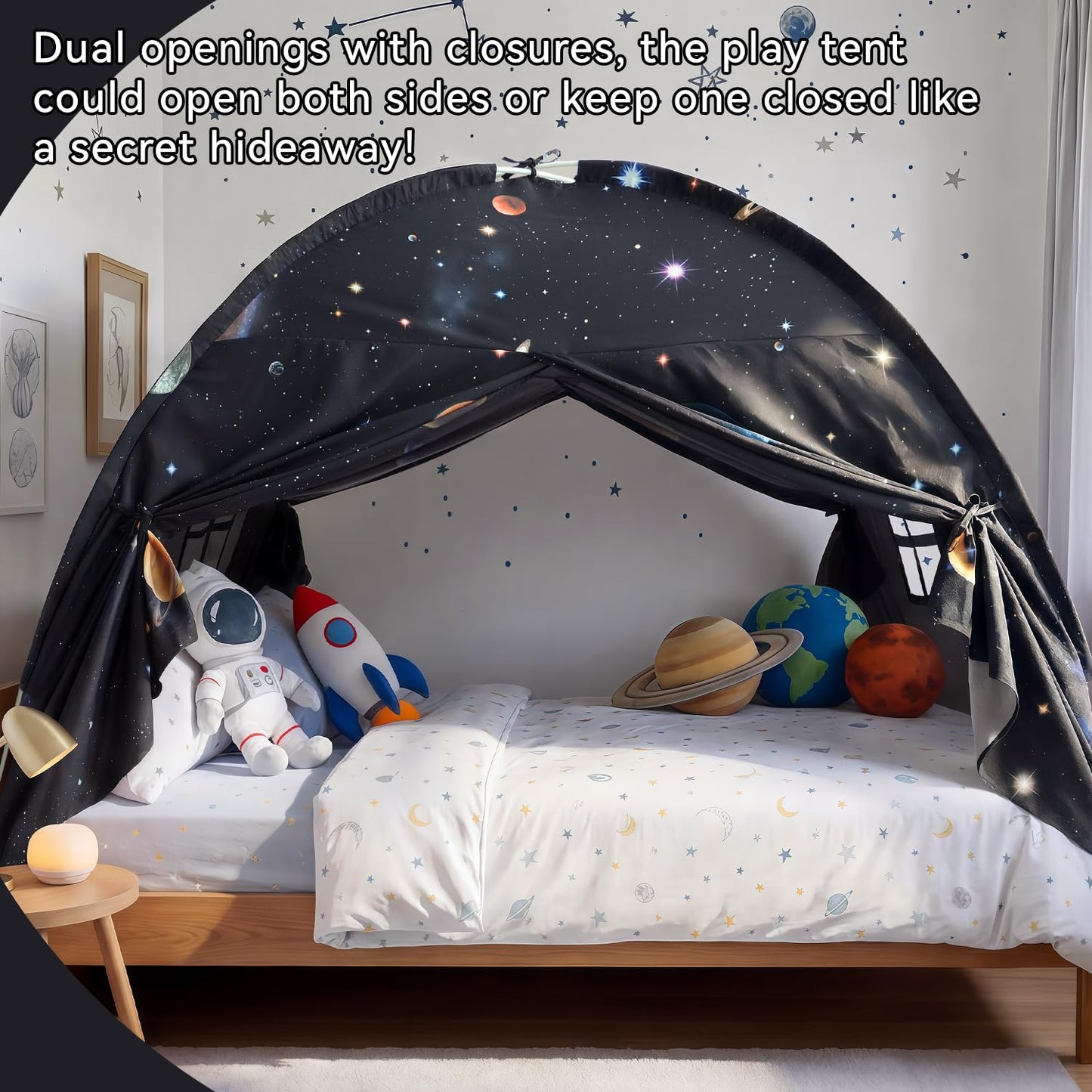 Sherilyn Full Bed Toddler Canopy Tent, Kids Indoor Canopy Privacy