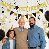Happy Retirement Party Decorations Banner Triangle Flag Garland Star
