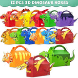 12 Pack Dinosaur Birthday Party Decorations & Favors for Kids Dino