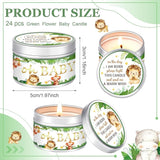MTLEE 24 Pcs Jungle Animal Baby Shower Party Favors Candles Lavender