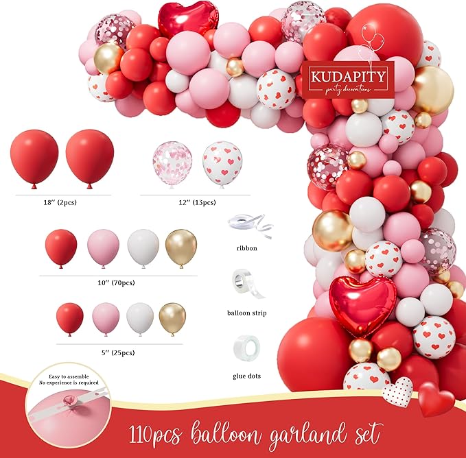 Valentine's Day Party Decorations Red Heart Romantic Love Happy