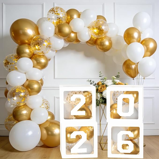 2026 Graduation Decorations, White Graduation Decorations, Balloons