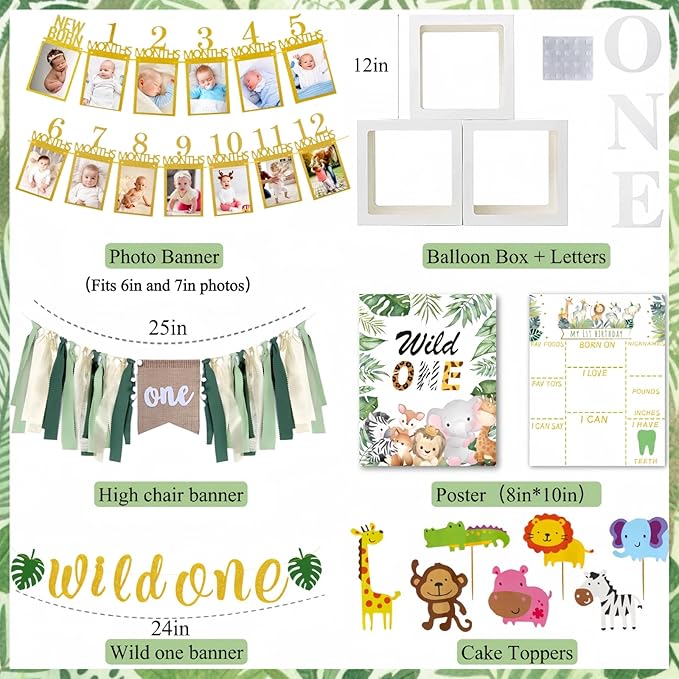 Wild One Birthday Decorations 1st Birthday Decorations for Boy or