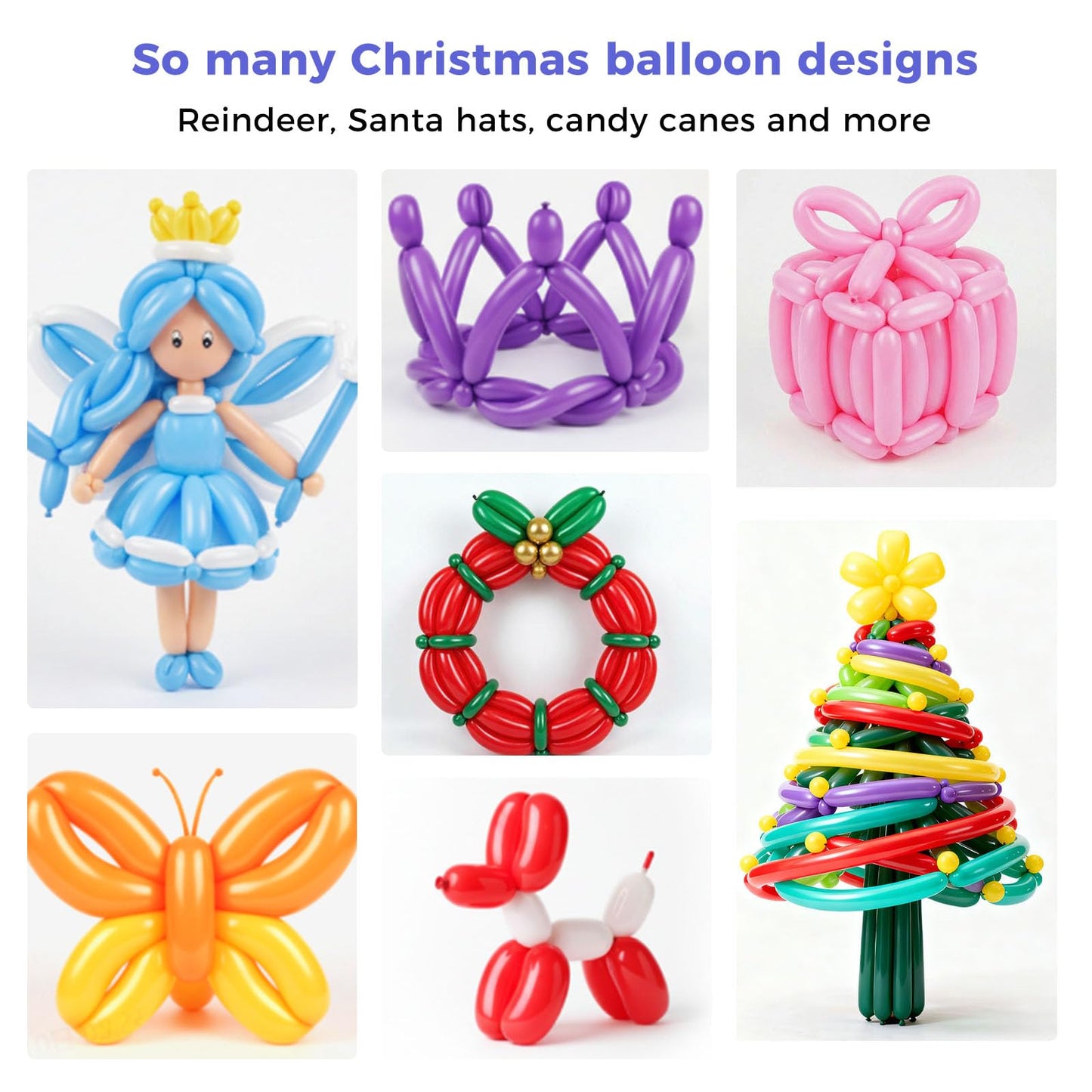 LovesTown 260 Balloons for Twisting Animal Balloons, 150 PCS Assorted