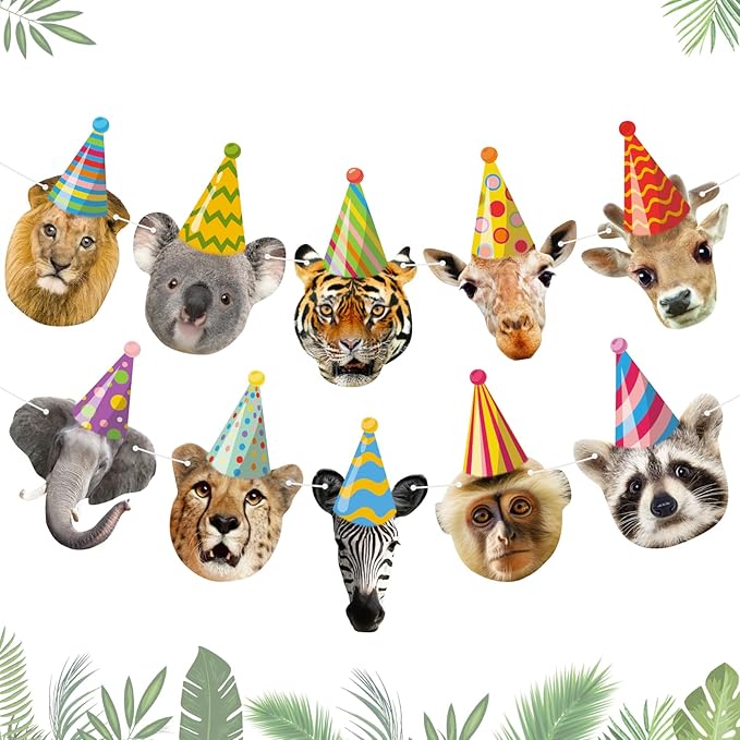 Safari Animals Happy Birthday Banner Wild Animal Banners Party Animal