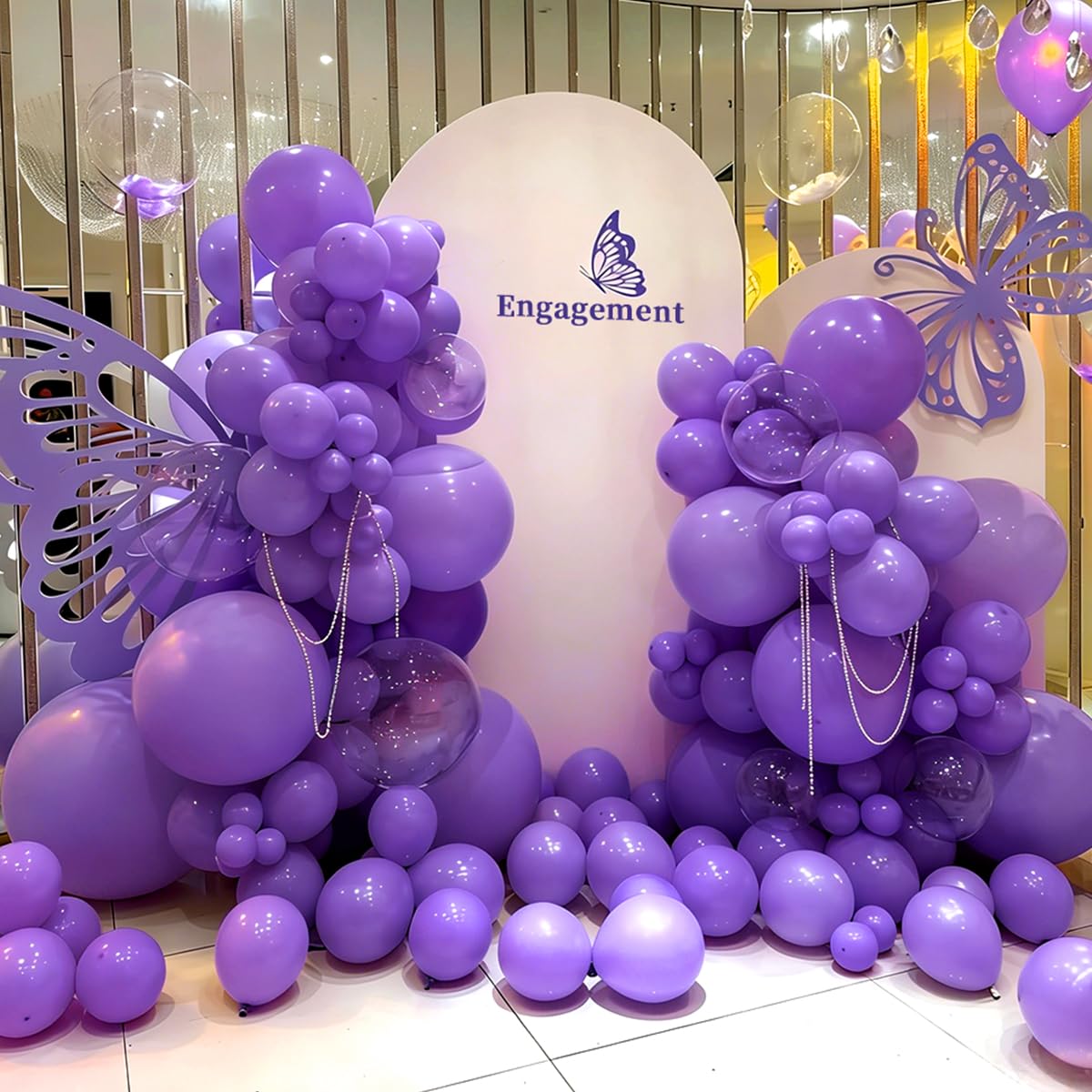 MEBAY Purple Balloons, 100pcs 12 inch Matte Latex Party Balloons for
