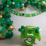 Green 2 Balloons, 40 Inch Giant Helium Foil Number 0-9 Green Birthday