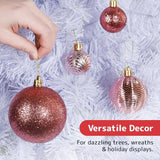 Prextex 36-Pieces Champagne Christmas Ornaments Set - Shatterproof,