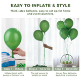 LovesTown 150 PCS Dark Green Balloons Different Size of 18 12 10 5