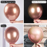 Metallic Rose Gold Balloons 20 pcs and PartyWoo Metallic Rose Gold