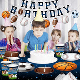 Sports Birthday Party Decorations 142Pcs Sports Theme Plates and