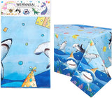 WERNNSAI 1PCS Shark Table Cloth - Shark Birthday Decorations Blue
