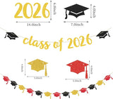 Red-Black Gold Party-Decorations Graduation Banner-Streamers - 18pcs K