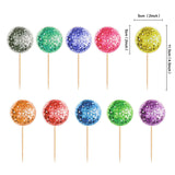 Cyodoos 30Pcs Disco Ball Party Cupcake Toppers 70s 80s Disco Birthday