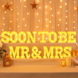 14 Pcs Soon to Be Mr and Mrs Light Sign Wedding Party Decoration LED
