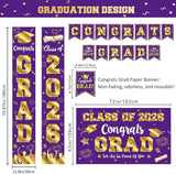 Graduation Decorations Class of 2026 Purple and Gold Graduation