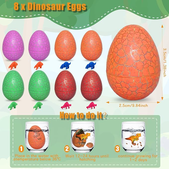 Dinosaur Party Favors for Kids Dino Birthday Toys with Hatchable
