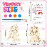28 Sets Unicorn Party Favors Wood Painting Craft Kits with Art