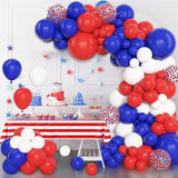 Amandir 153Pcs Red White and Blue Balloons Garland Arch Kit Different