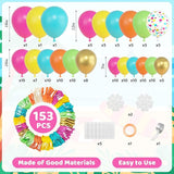 Amandir 153pcs Tropical Balloons Arch Garland Arch Kit, Different