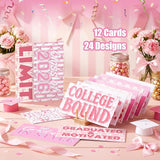24 Designs Pink Bow Graduation Photo Booth Props Class of 2026