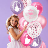 Civaner 48 Pieces Princess Balloons Bulk 12 Inch Pink Princess Themed