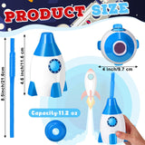 Space Cups Bulk Plastic Rocket Shape Cups 4.3 x 3.2 inch 12pk