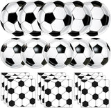 60 PCS Soccer Party Decorations Soccer Plates and Napkins Tableware