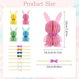 Easter Decorations 4 PCS Easter Bunny Honeycomb Colorful Easter