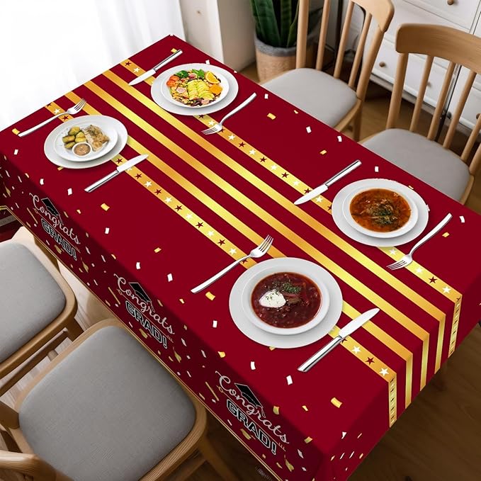 Childom 3 Pack Graduation Tablecloth,Graduation Decorations Class of #