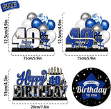 LINGTEER Happy 40th Birthday Blue Acrylic Table Topper Centerpieces