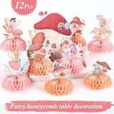 12 PCS Fairy First Birthday Decoration Fairy Centerpieces for Tables