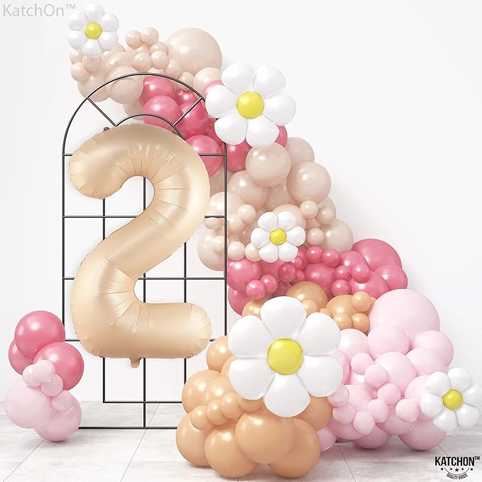 KatchOn, Huge Caramel 2 Balloon Number - 40 Inch, Two Groovy Balloons