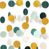 Sage-Green Ivory-Gold Bridal-Shower Decorations Streamers - 52FT
