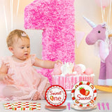 96 Pcs Strawberry Party Supplies Paper Plates Napkins 1st Birthday