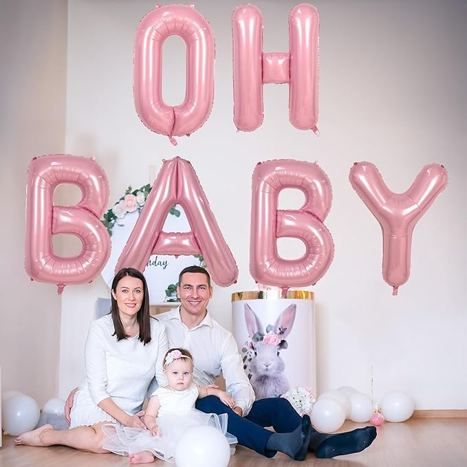 Pastel Pink N Letter Balloon, 40 Inch Giant Light Pink Mylar Helium