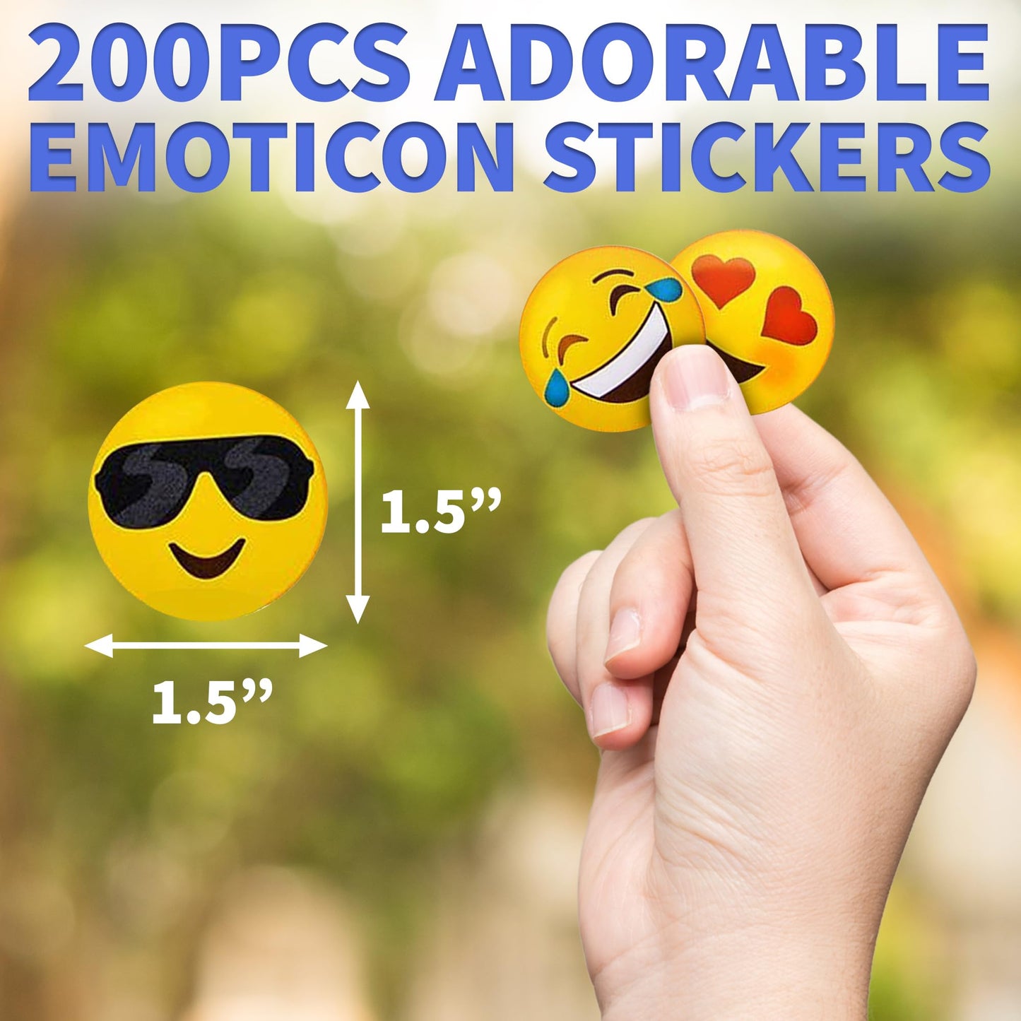 Playbees Emoticon Stickers - 2 Rolls - Kids' Party Favors, Game