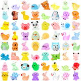 80 Pcs Luminous Mini Resin Animals 80 Styles Tiny Little Glow in The