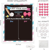 Baseball or Bows Gender Reveal Games for Guests Cast Your Vote