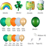 154Pcs St.Patrick's Day Balloon Arch Garland Kit Green Orange White