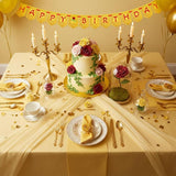 Yellow Beauty Princess Party Supplies 8.2ft Happy Birthday Banner