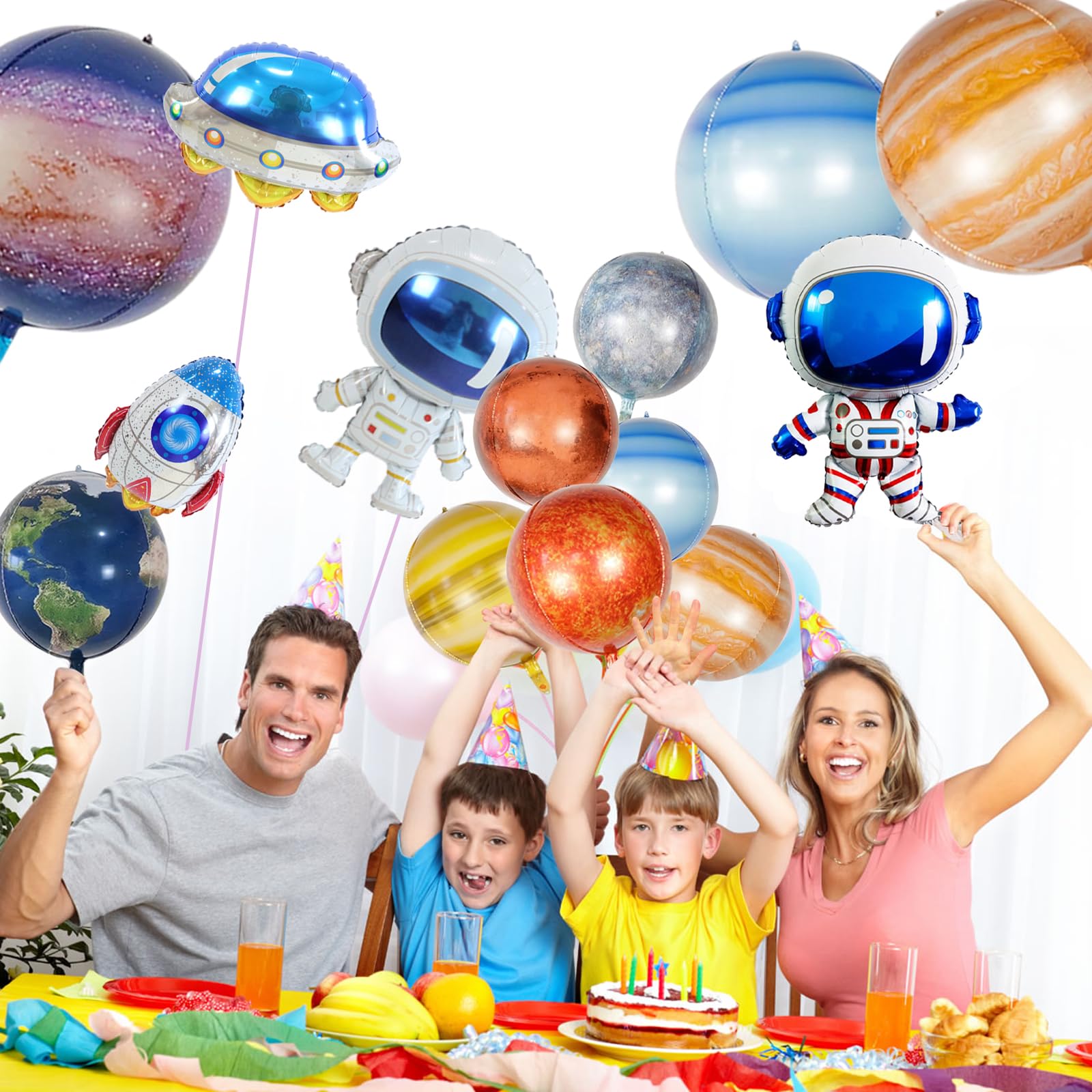16 Pcs Galaxy Space Balloons, Outer Space Themed Party Decorations
