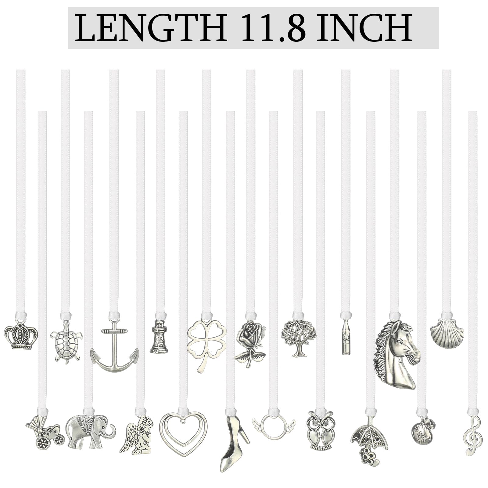 Solsew 20 Pcs Coquette Cake Pulls on Ribbon Decorations Tradition Whit