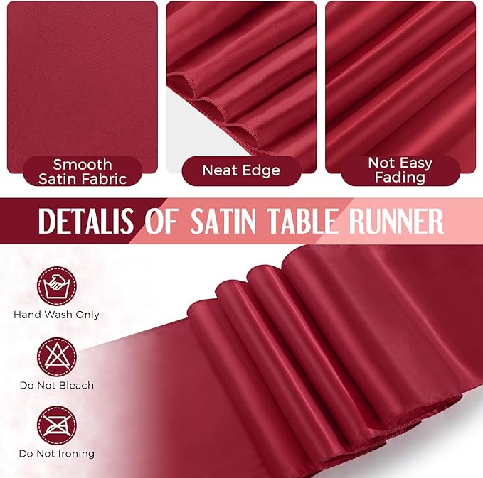 Breling 8 Pack Black and Maroon Disposable Plastic Tablecloths and