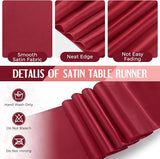 Breling 8 Pack Black and Maroon Disposable Plastic Tablecloths and