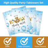 96PCS Bear Baby Shower Tableware Set We Can Bearly Wait Dessert
