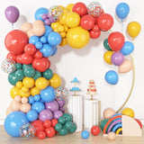 Amandir 153pcs Colorful Rainbow Balloons Arch Kit Assorted Colors